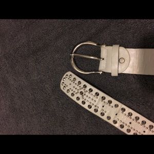 White belt with silver studs